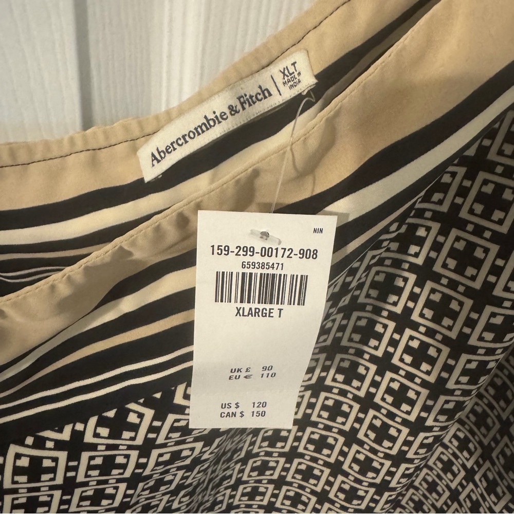 NWT Abercrombie One Shoulder Scarf Midi Dress - Picture 7 of 8